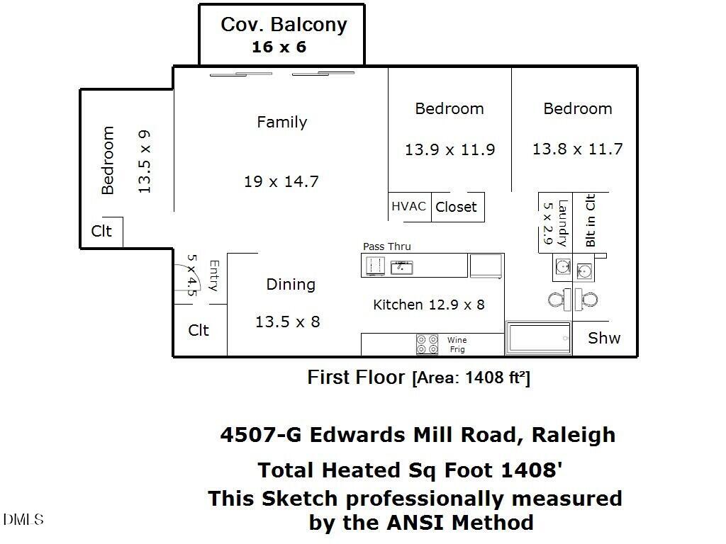 4507 Edwards Mill Road, Unit G Raleigh, NC 27612 - Photo 5 of 5 Floor Plan