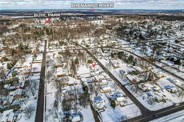 a front view of a house with patio