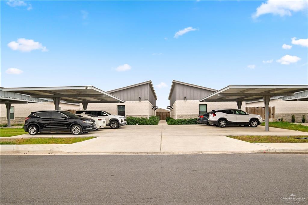 a car parked in front of a building
