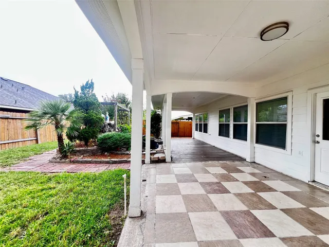 a view of outdoor space with porch and outdoor seating