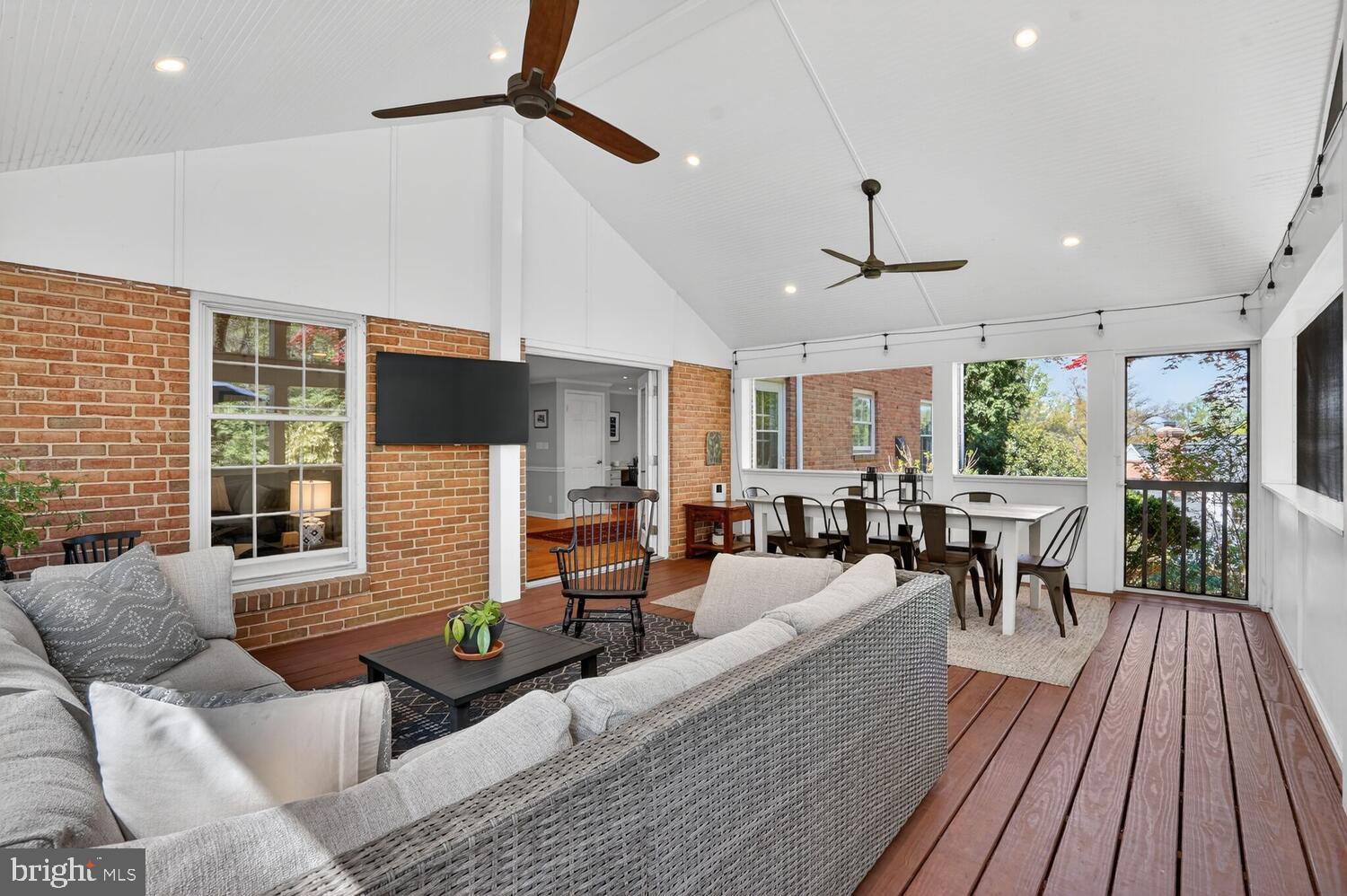 3811 Bent Branch Road Falls Church, VA 22041 - Photo 9 of 50 Screened in Porch - recessed lights & ceiling fans