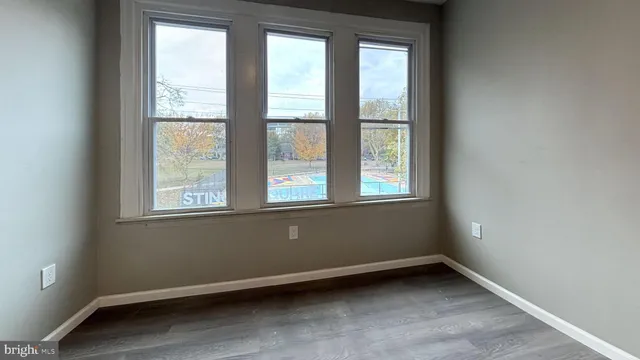 an empty room with a window