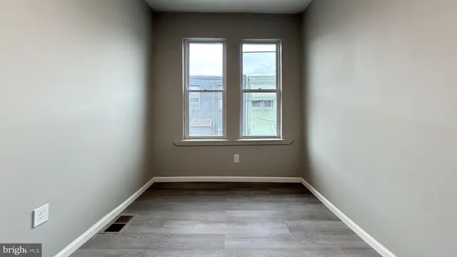 an empty room with a window