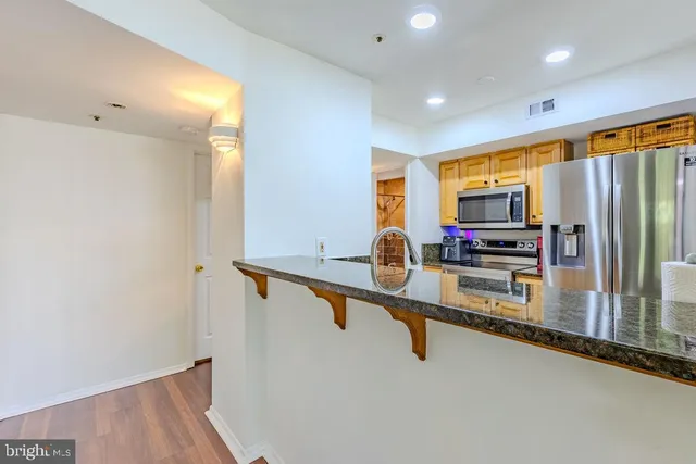 a room with table and equipment