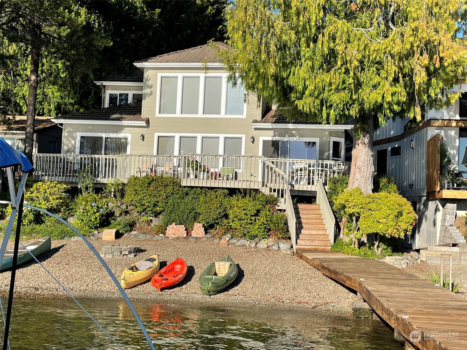 a house view with a seating space