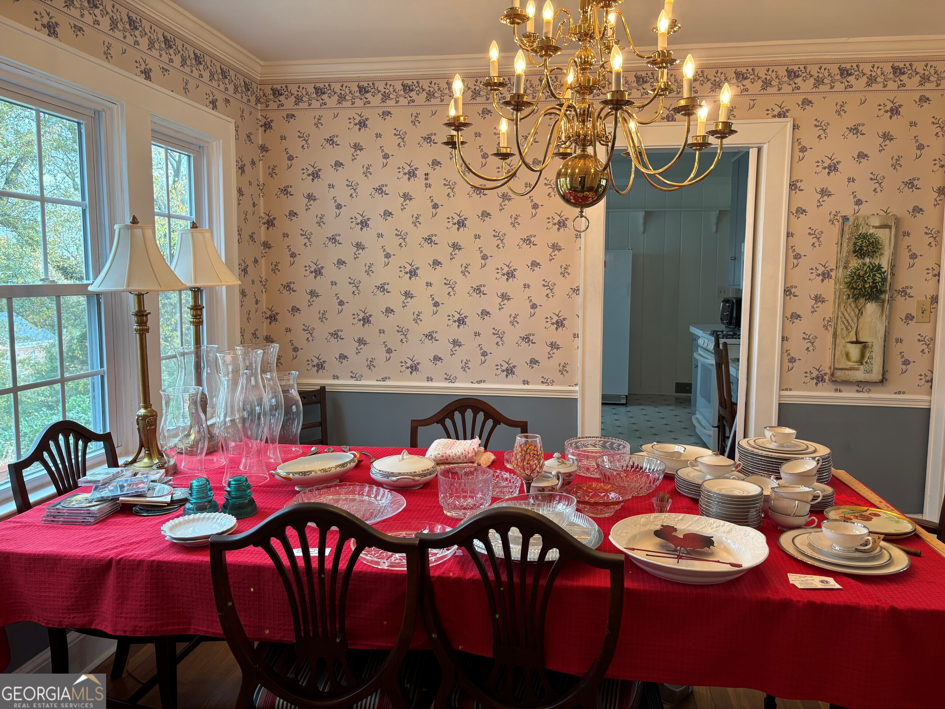 9 Eastridge Court Rome, GA 30161 - Photo 8 of 41 a view of a dining room with furniture and chandelier