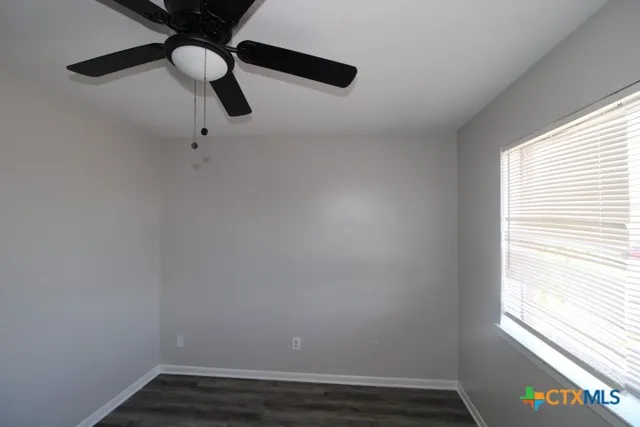 an empty room with a window