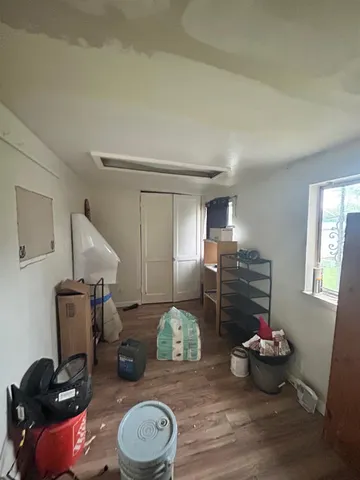 a room with storage and utility