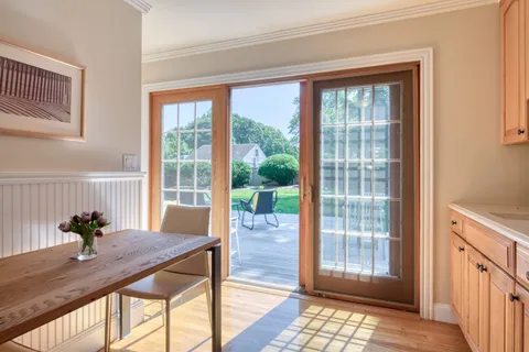 a view of a living room and a window