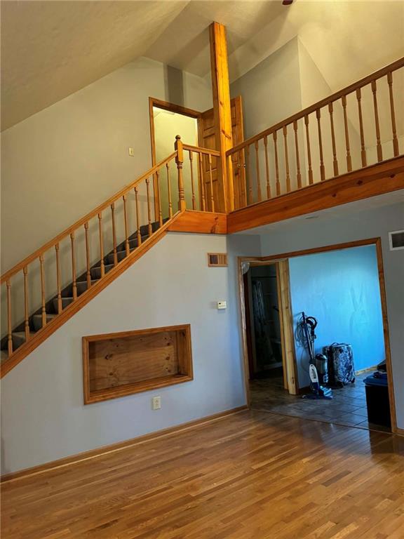 30 Summit Street Clarksville, PA 15322 - Photo 2 of 20 a view of staircase with white walls and a rug