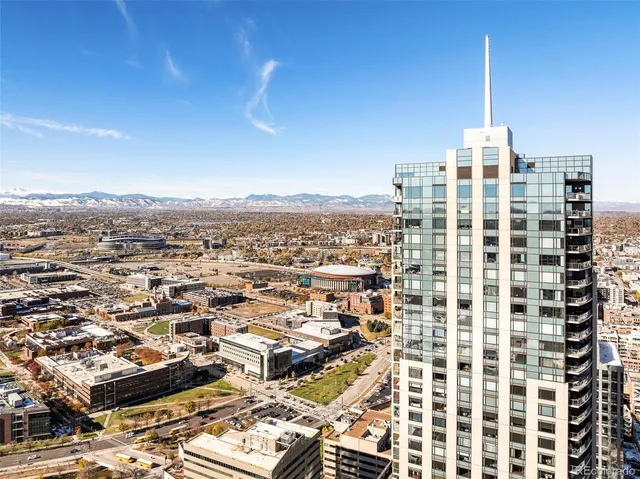 an aerial view of city