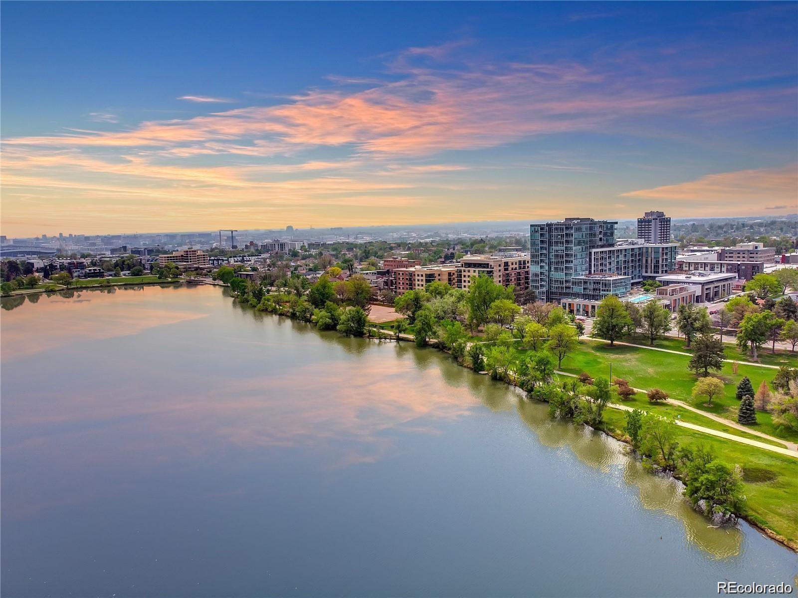 4200 West 17th Avenue, Unit 618 Denver, CO 80204 - Photo 27 of 38 a view of a lake with a city