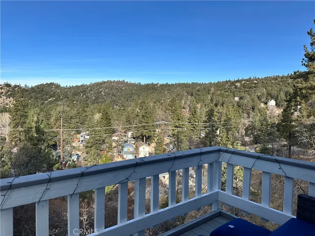 a view of a city from a balcony