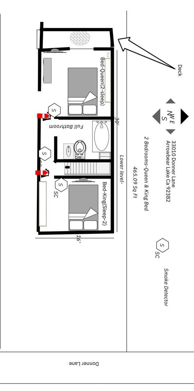 33010 Donner Lane Running Springs, CA 92382 - Photo 5 of 29 a picture of a bathroom with a shower and a mirror
