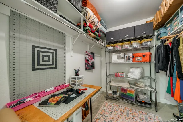 a room with storage and utility