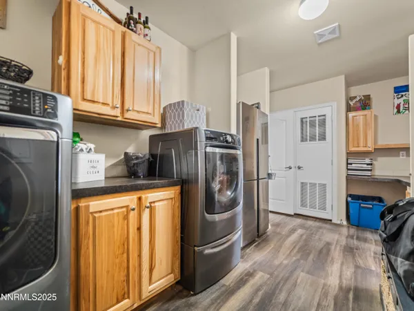 a room with furniture and a chandelier
