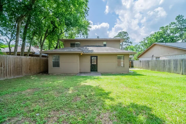a view of a backyard with a garden