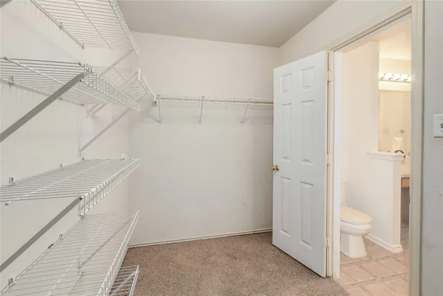 a bathroom with a granite countertop sink and toilet