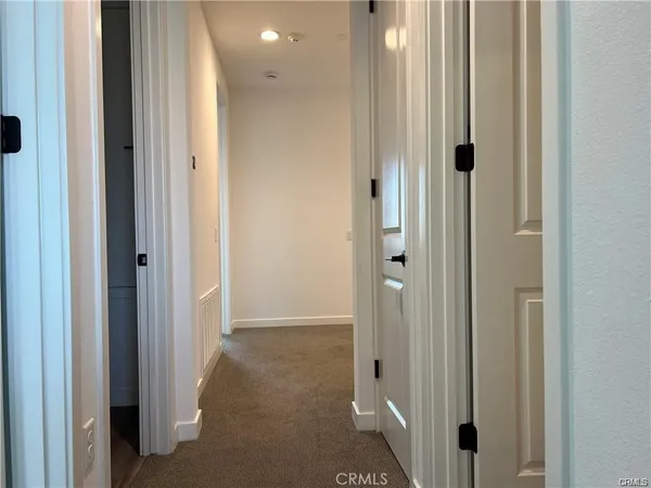 an empty room with closet