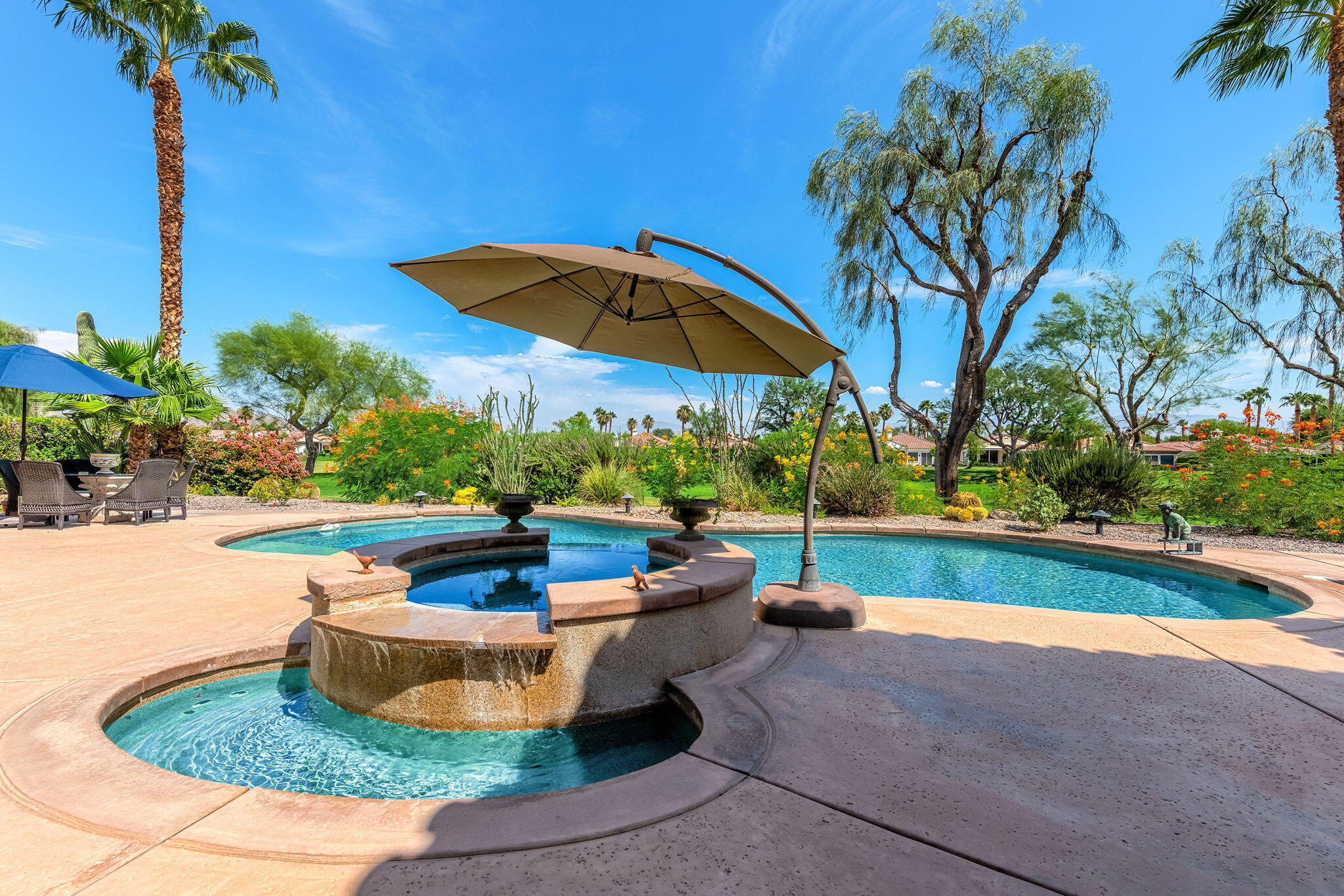 79434 Cetrino La Quinta, CA 92253 - Photo 18 of 35 a view of a backyard with swimming pool