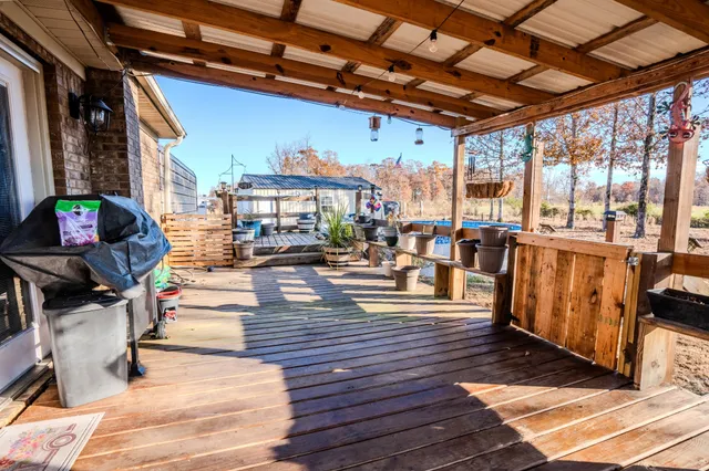a view of an outdoor space and swimming pool