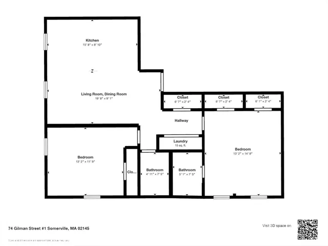 $574,000 | 74 Gilman Street, Unit 1, Somerville, MA 02145