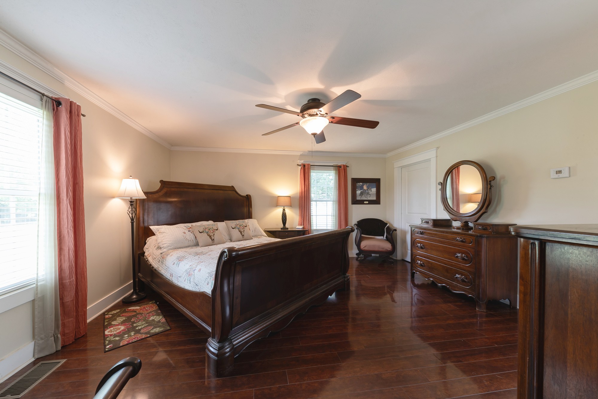 2446 Warner Bridge Road Shelbyville, TN 37160 - Photo 15 of 42 a bed room with a bed and a chandelier
