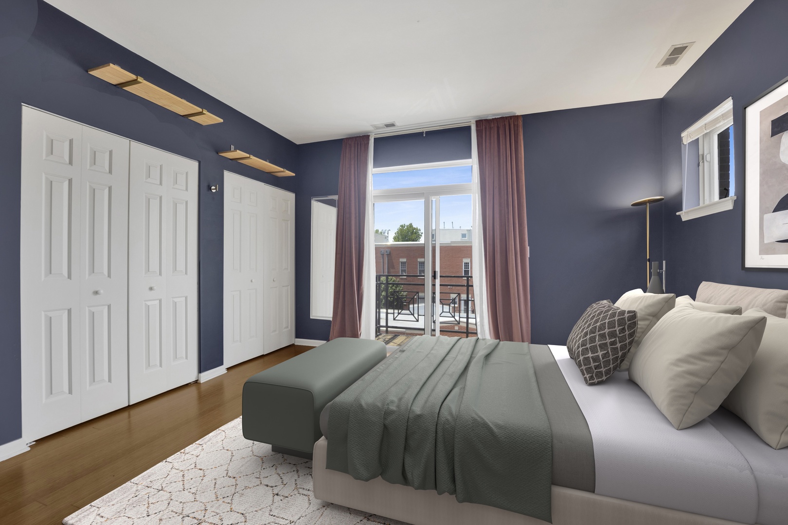 1414 South Halsted Street, Unit 3A Chicago, IL 60607 - Photo 13 of 62 a bedroom with a large bed and a large window
