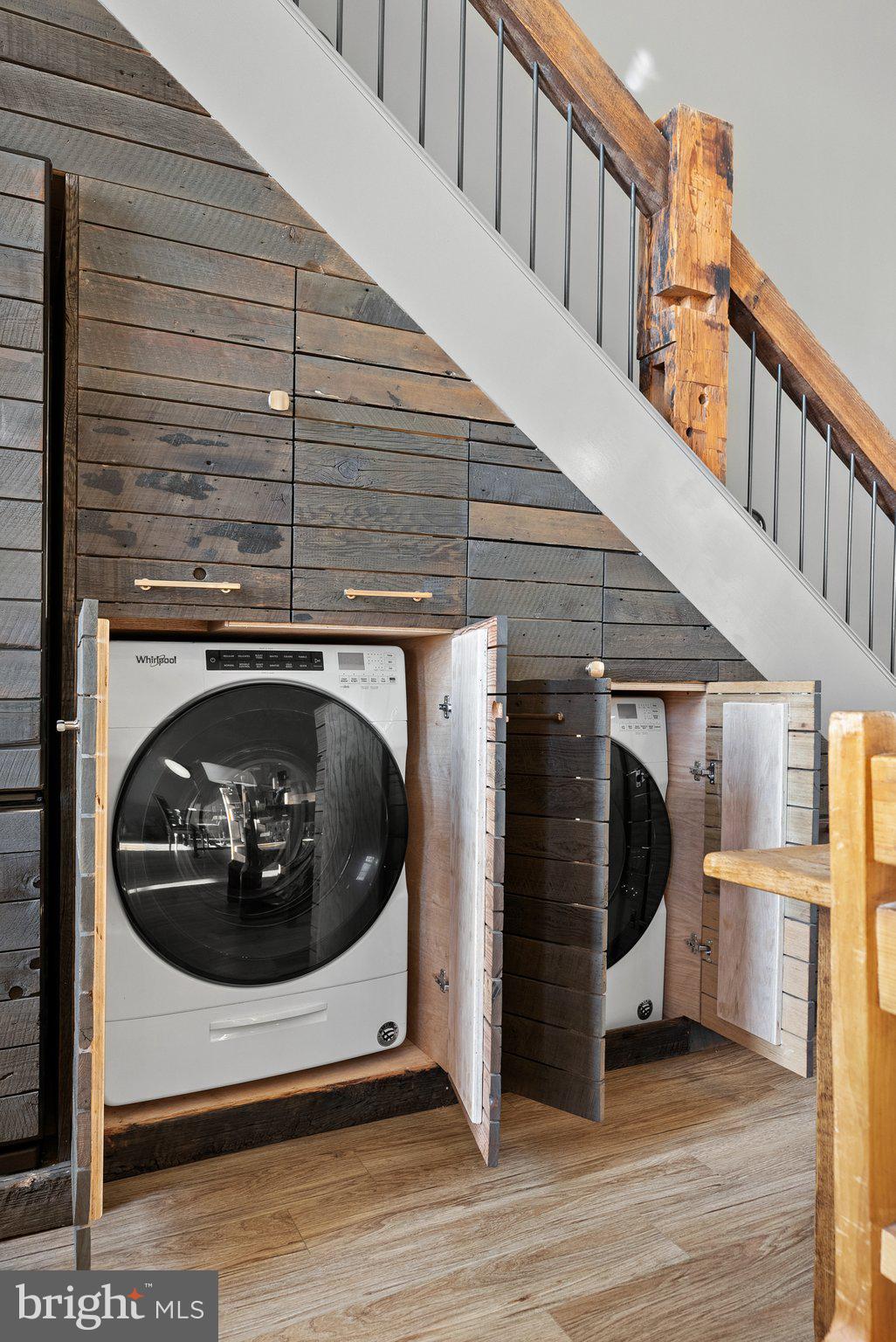 160 Ben Venue Road Flint Hill, VA 22627 - Photo 22 of 56 Washer/dryer are neatly hidden under the stairs