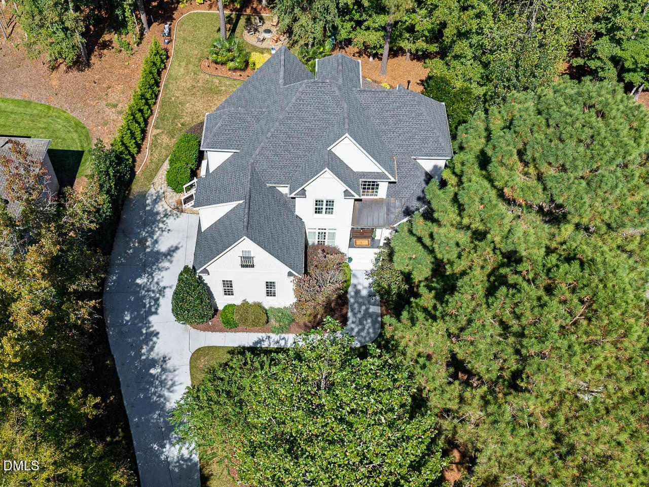 316 Chapel Ridge Drive Pittsboro, NC 27312 - Photo 19 of 69 an aerial view of a house with a yard and a large tree