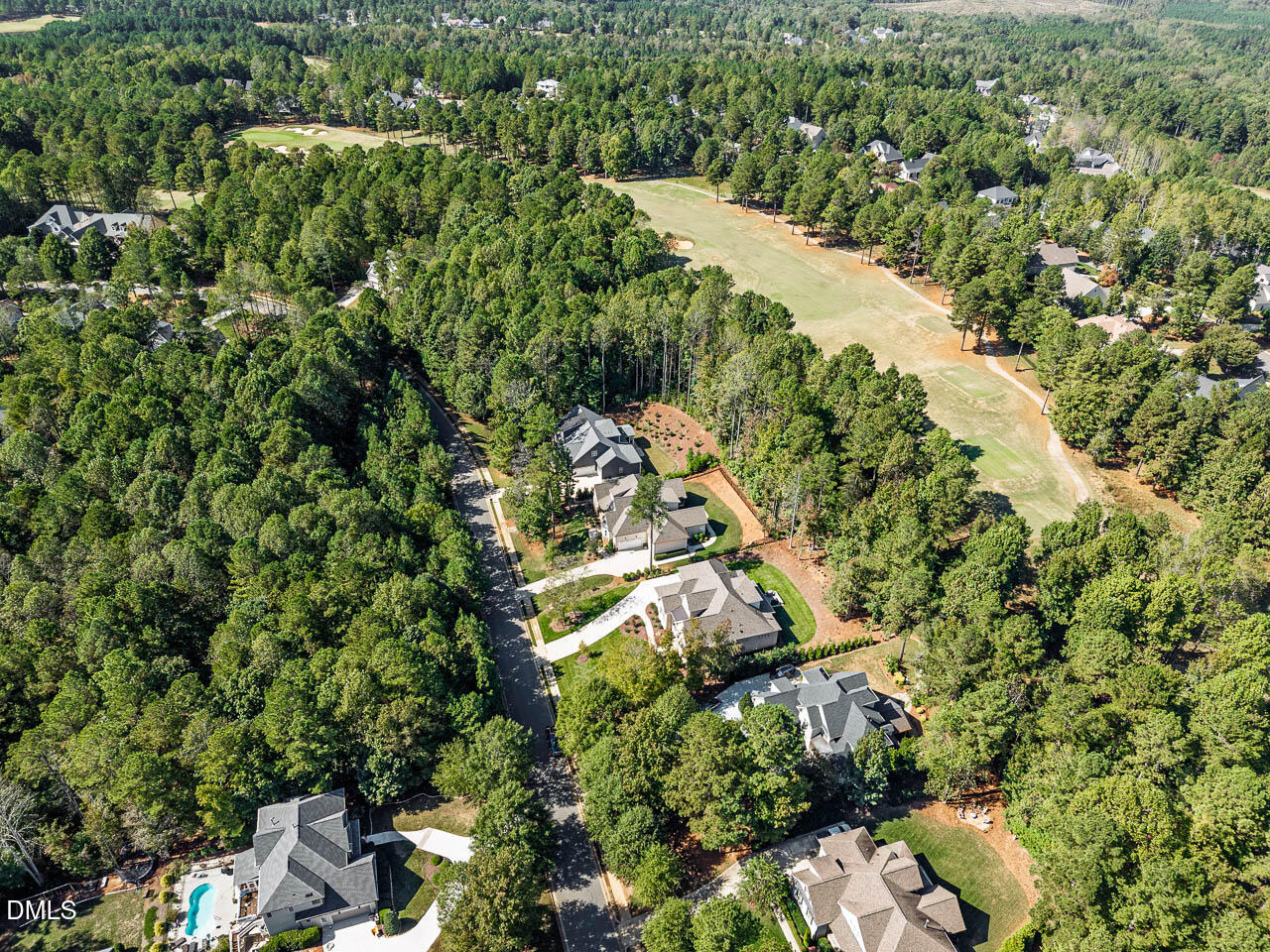 316 Chapel Ridge Drive Pittsboro, NC 27312 - Photo 22 of 69 an aerial view of residential house with outdoor space and trees all around