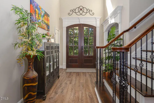 a view of a house with garden