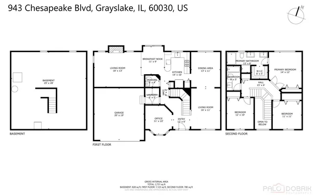 $439,900 | 943 Chesapeake Boulevard, Grayslake, IL 60030
