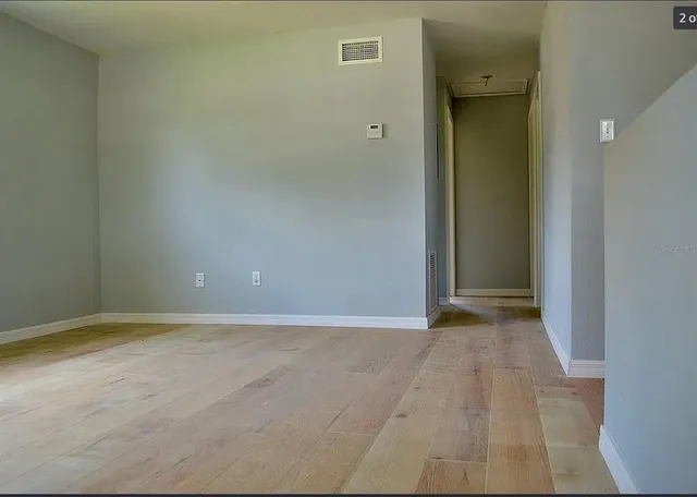 an empty room with an entryway