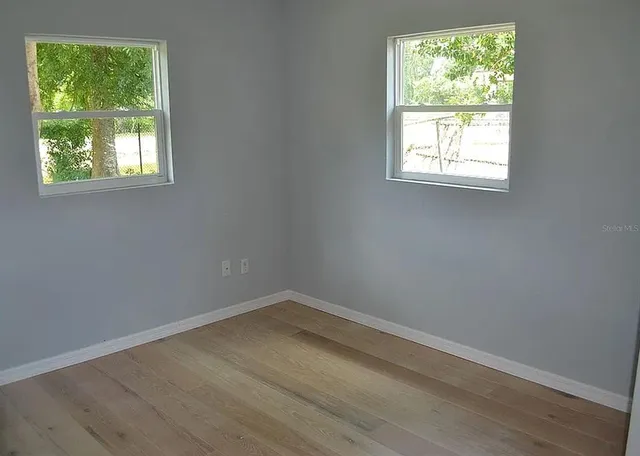 an empty room with a window