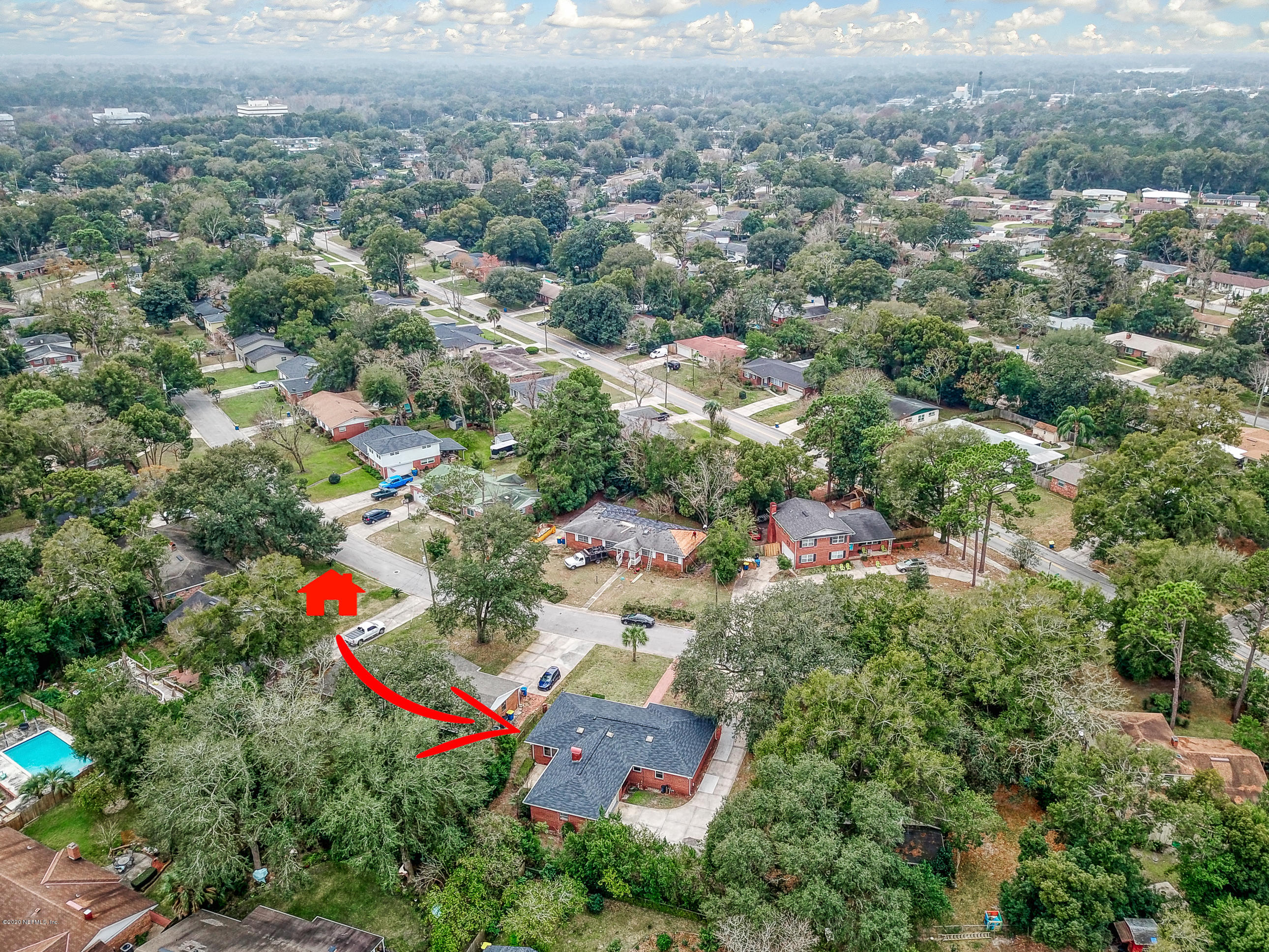 1305 Timber Lane Jacksonville, FL 32211 - Photo 3 of 58 an aerial view of residential houses with outdoor space and trees