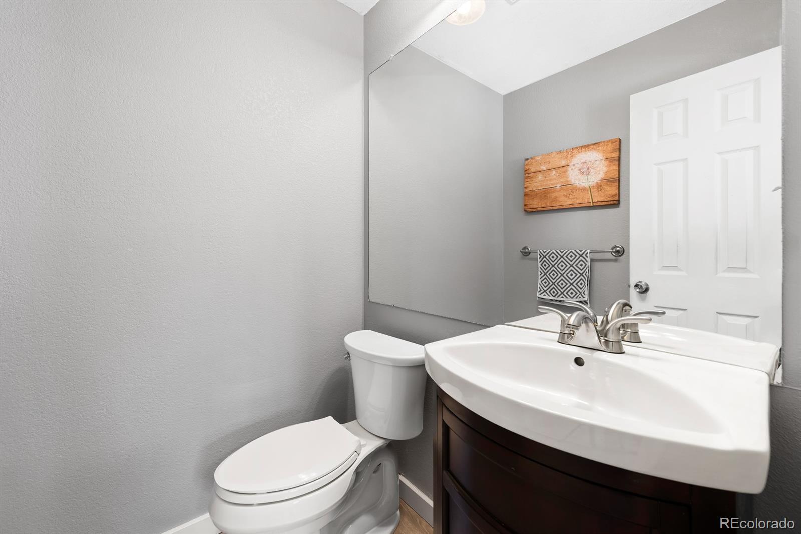 19927 Briarwood Court Parker, CO 80138 - Photo 18 of 29 a bathroom with a sink a toilet and mirror
