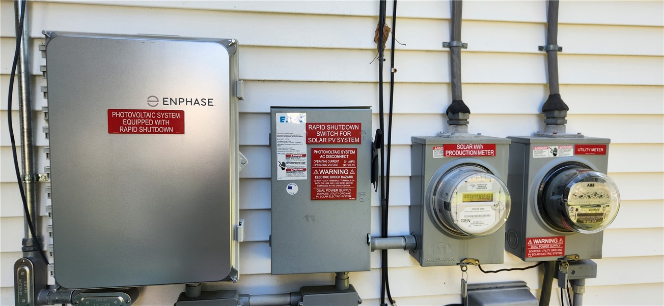 Solar meter and shut-off