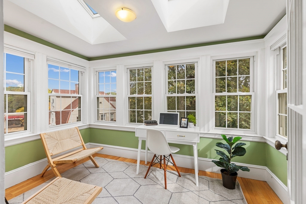 6 Appleton Place Arlington, MA 02476 - Photo 20 of 36 a living room filled with furniture and a potted plant