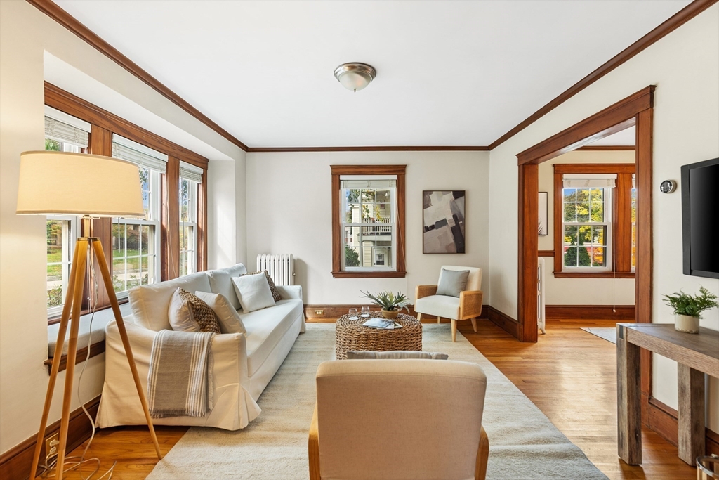 6 Appleton Place Arlington, MA 02476 - Photo 5 of 36 a living room with furniture and a large window