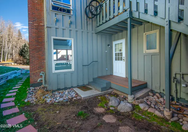 a backyard of a house