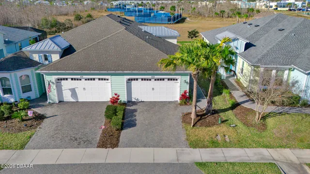 an aerial view of multiple house