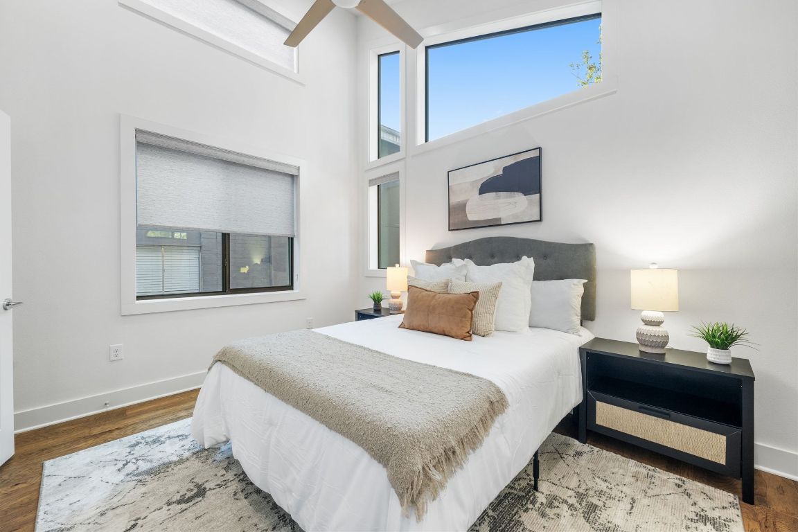 1118 Algarita Avenue, Unit 1 Austin, TX 78704 - Photo 14 of 26 a bedroom with bed and a window