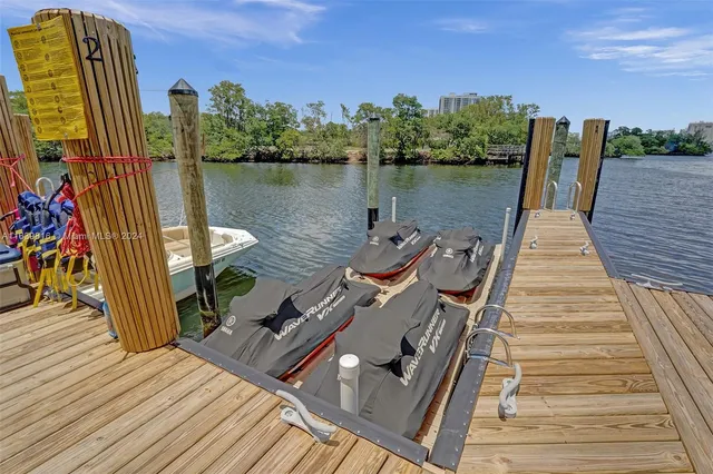 a park view with a lake view