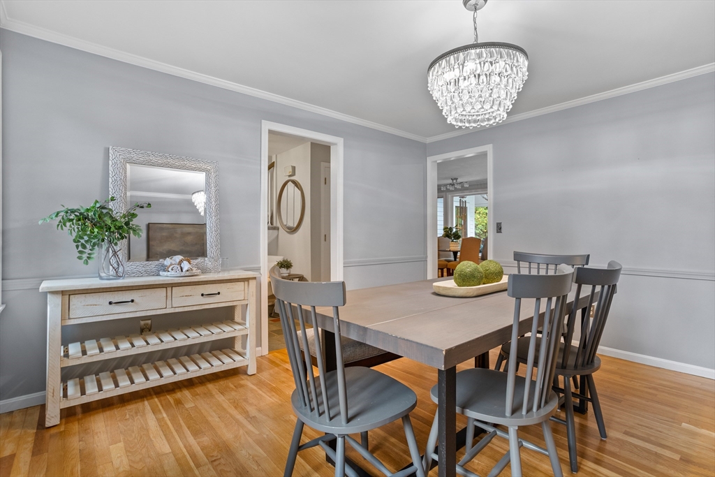 35 Oxbow Lane Groton, MA 01450 - Photo 9 of 34 a view of a dining room with furniture wooden floor and chandelier