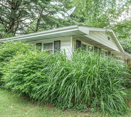 front view of a house with a small yard