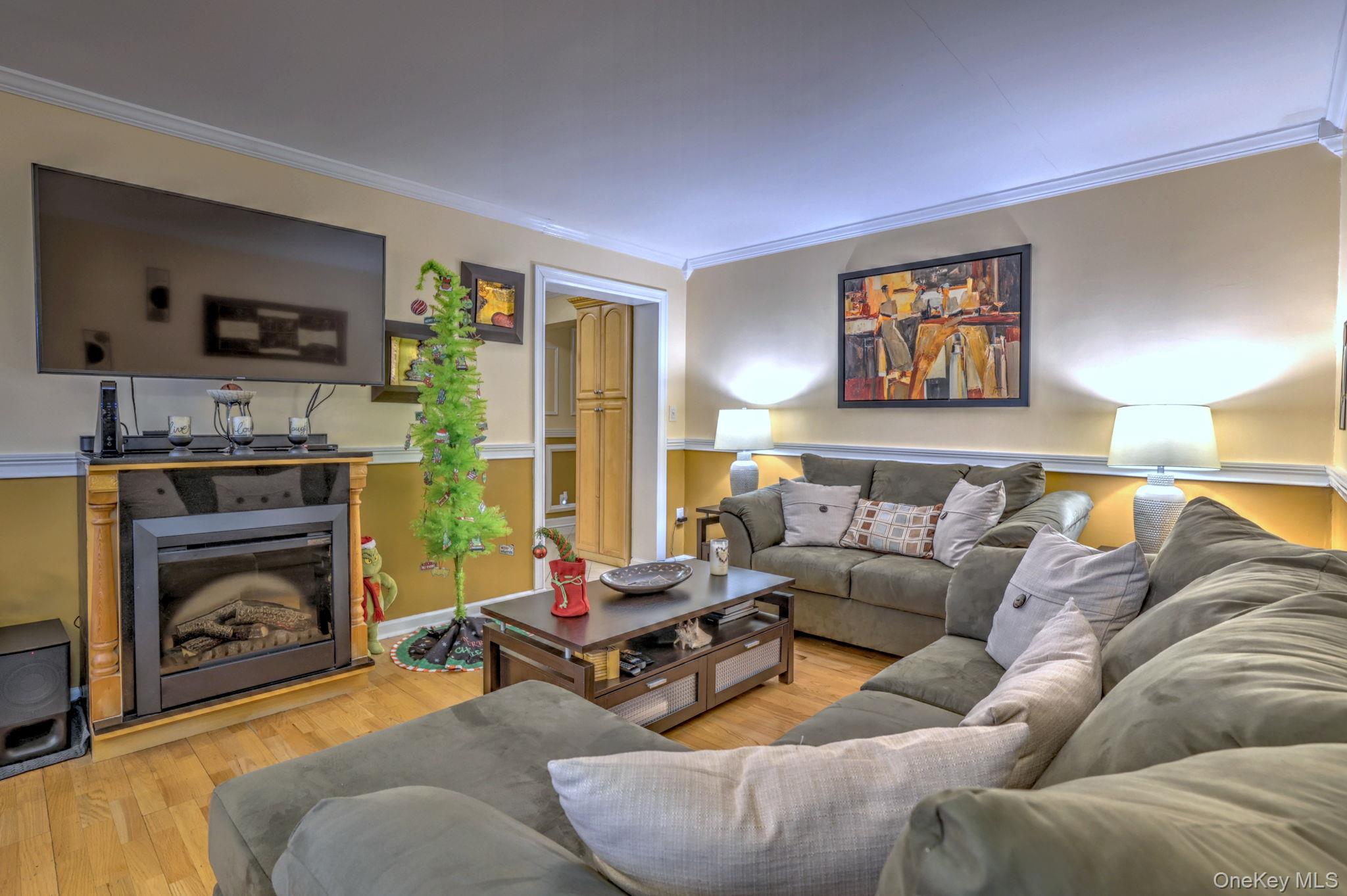 450 Pelham Road, Unit 3B New Rochelle, NY 10805 - Photo 10 of 19 a living room with furniture and a fireplace