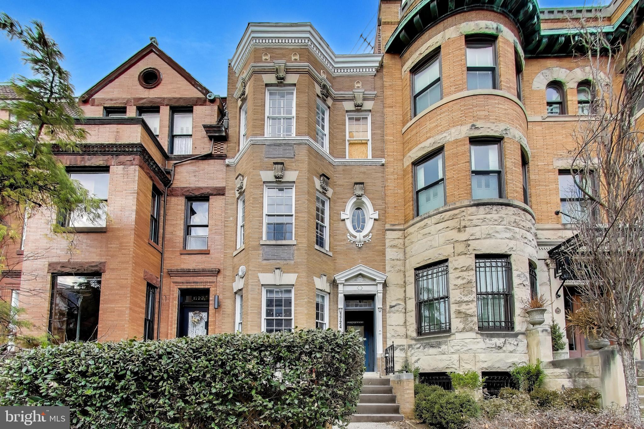 a front view of a building