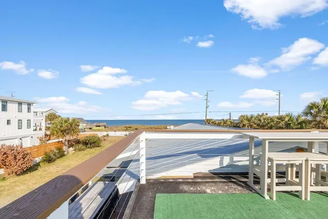 a view of a city from a terrace