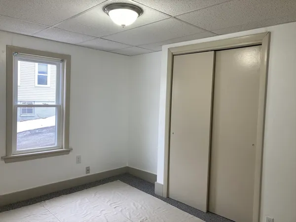 an empty room with a window